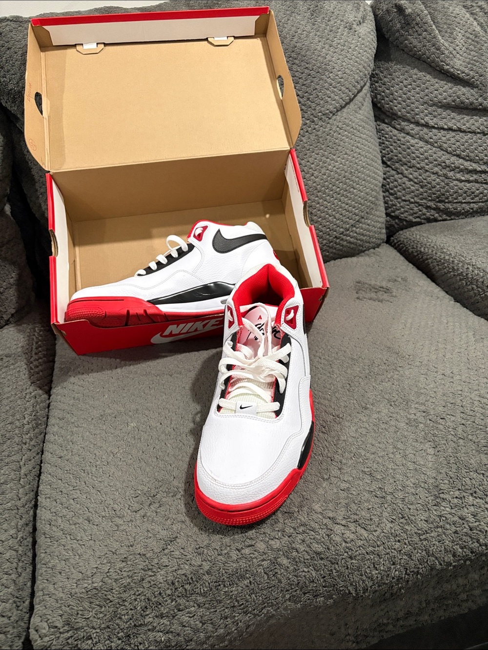 Nike Red Shoe Box with White Swoosh - Picture 3 of 12